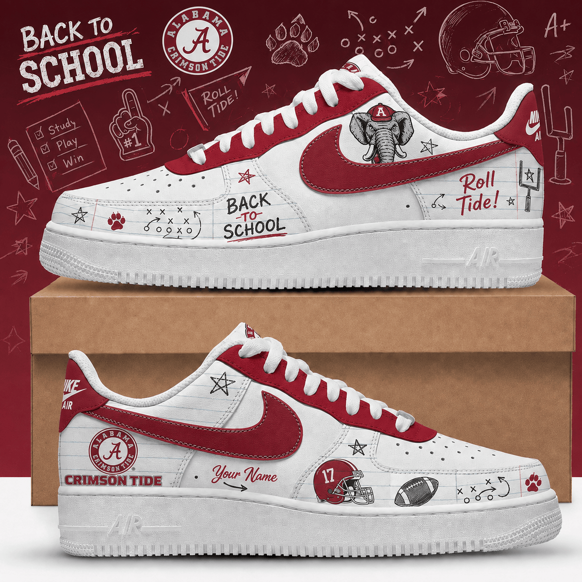 Alabama Crimson Tide | Premium NCAA Back To School Af1