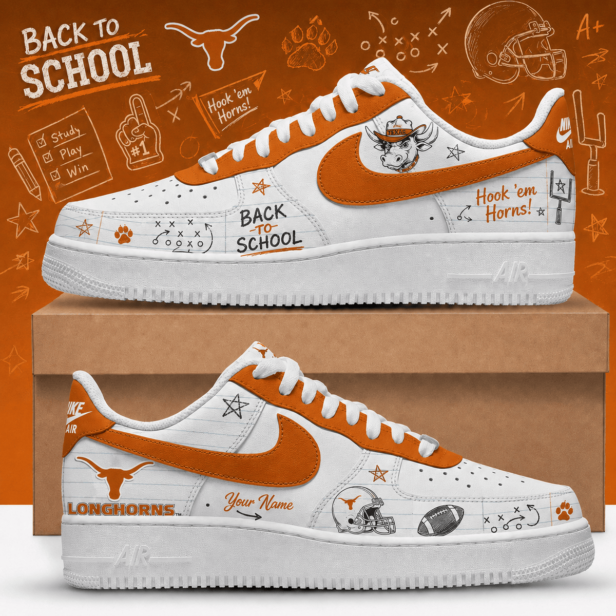 Texas Longhorns | Premium NCAA Back To School Af1