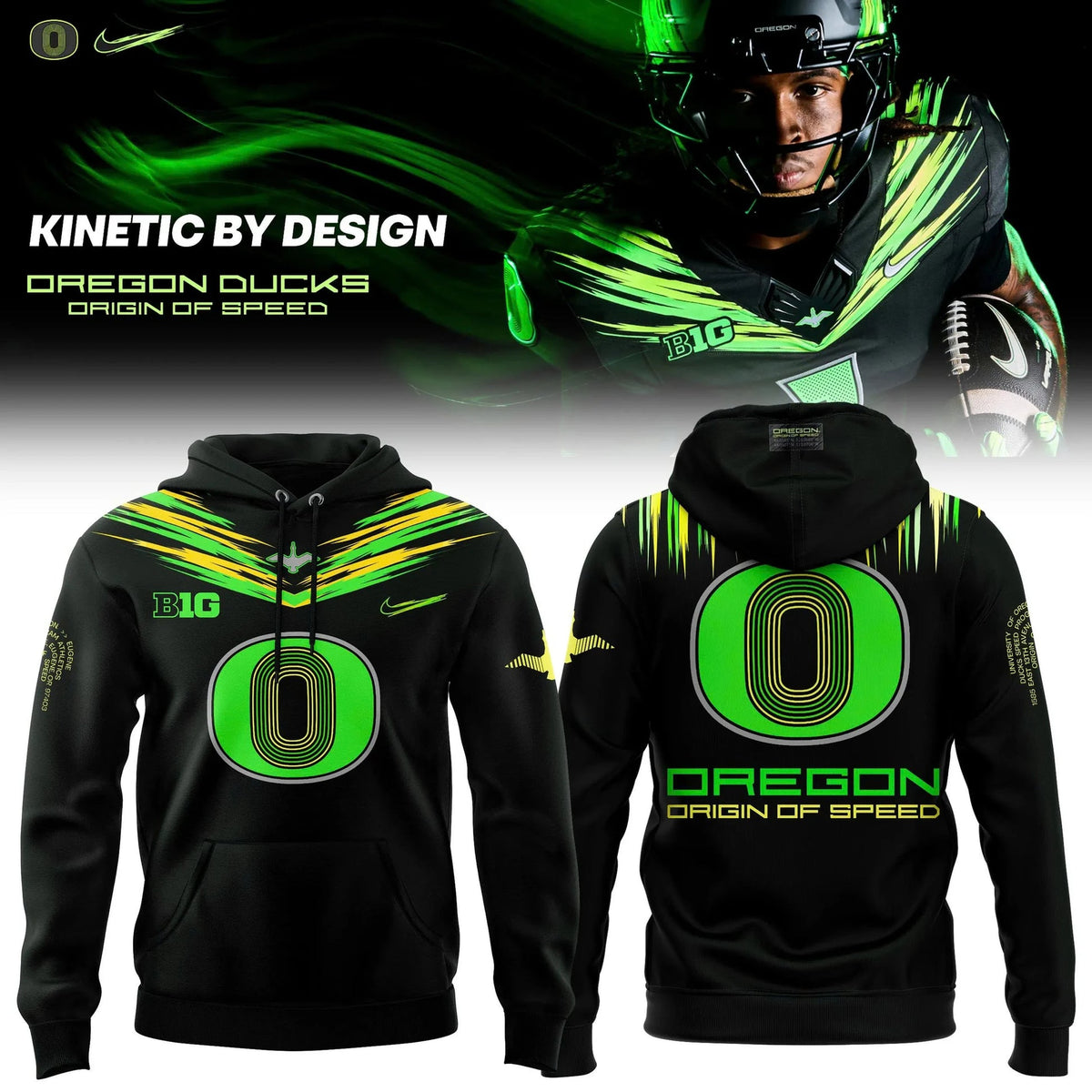 Oregon Ducks Origin Of Speed 2026 Hoodie Oregon Ducks Apparel Football Fan Gear