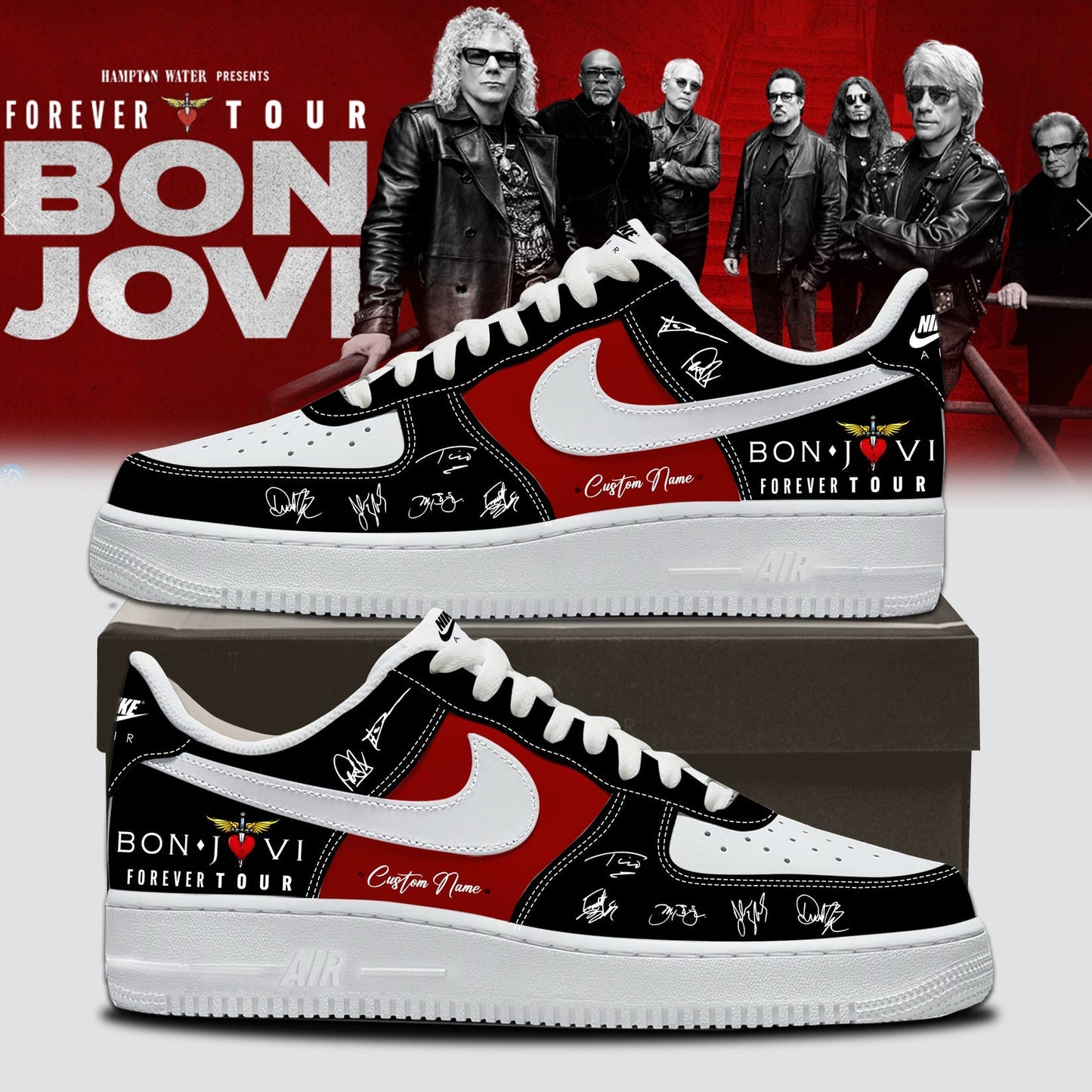 Bon Jovi Forever Tour Signature Collection Limited Edition Shoes Concert Merch