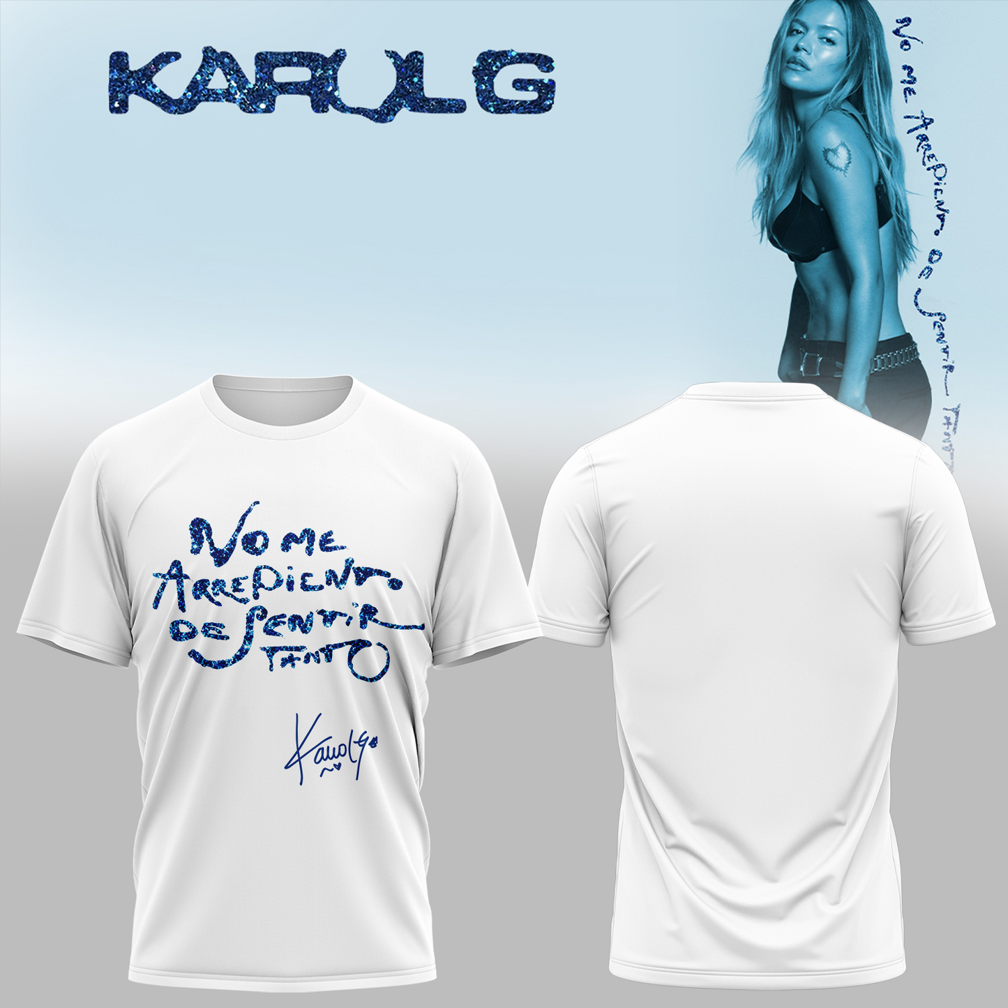 KaRol G Album "NO ME ARREPIENTO DE SENTIR TANTO" - Tshirt | VD64