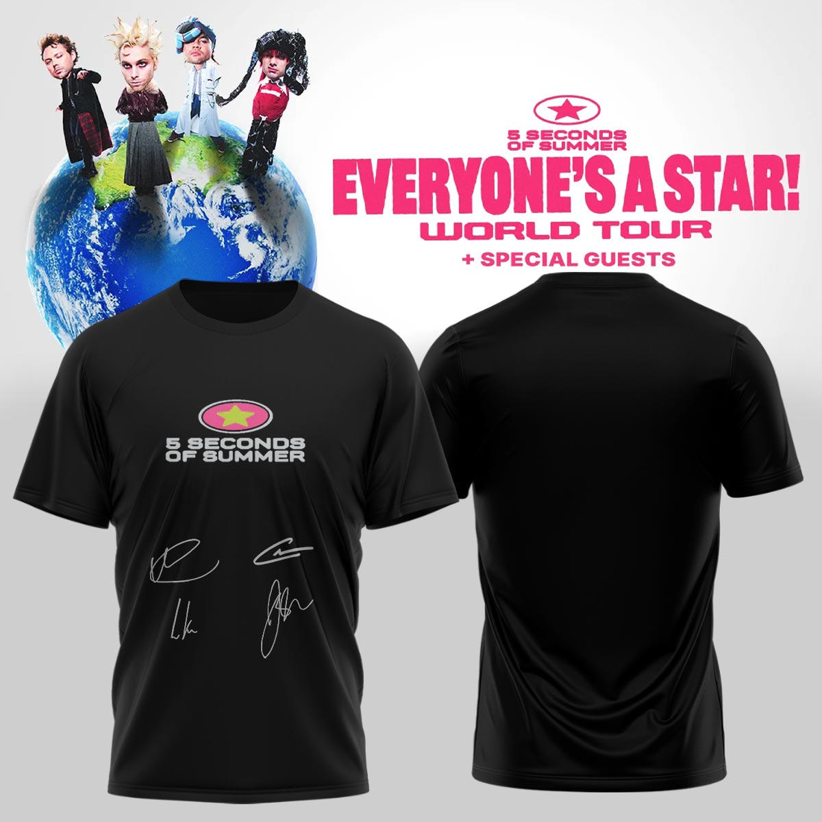 5SOS EVERYONE'S A STAR! World Tour Shirt | KV76
