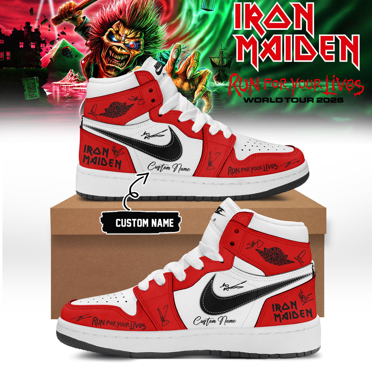 Iron Maiden - Run For Your Lives World Tour Shoes | OD45