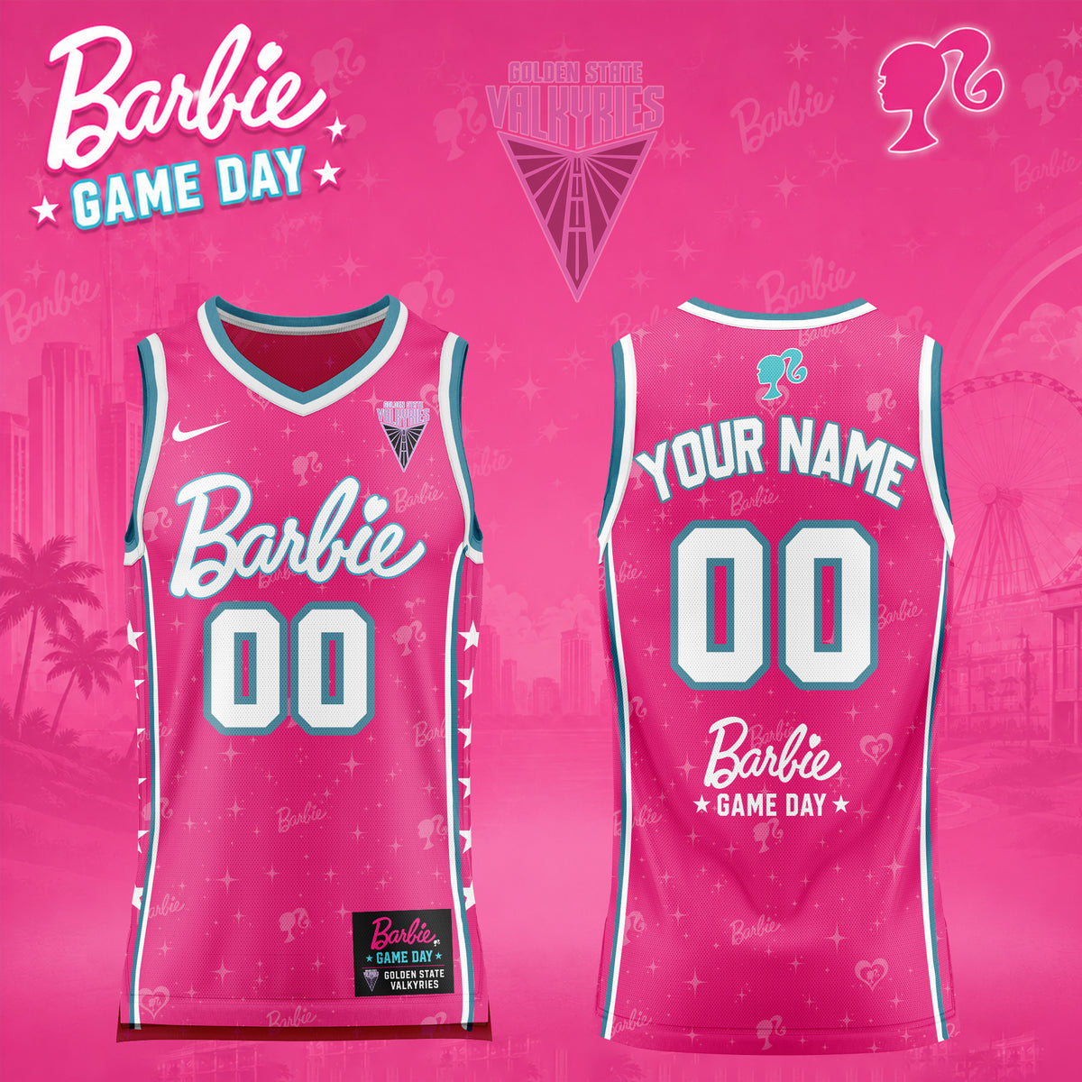 Valkyries 2026 WNBA x Barbie Game Day Jersey Limited Edition Pink