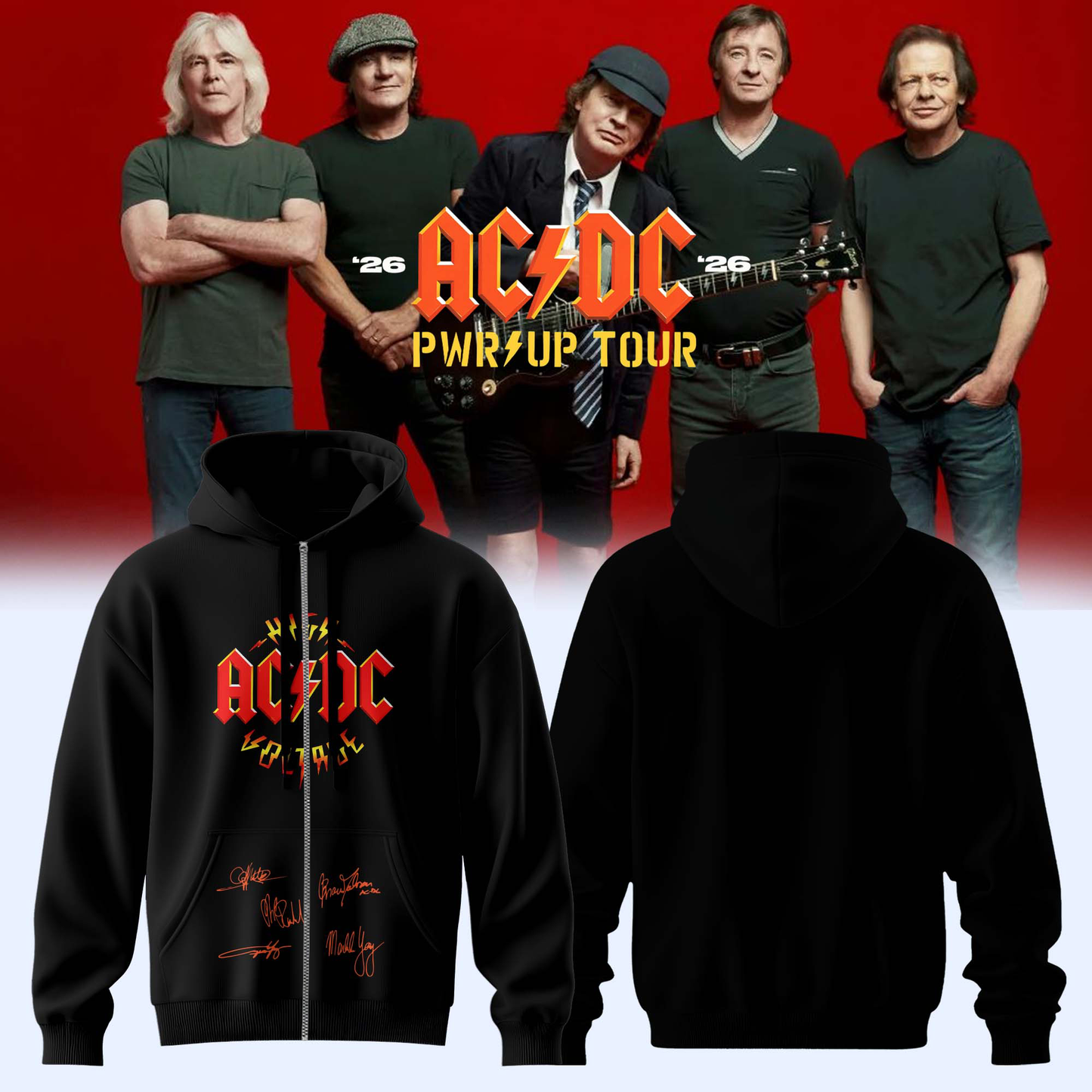 AC/DC " Power Up Tour " 2026 – Zip Hoodie | WR69