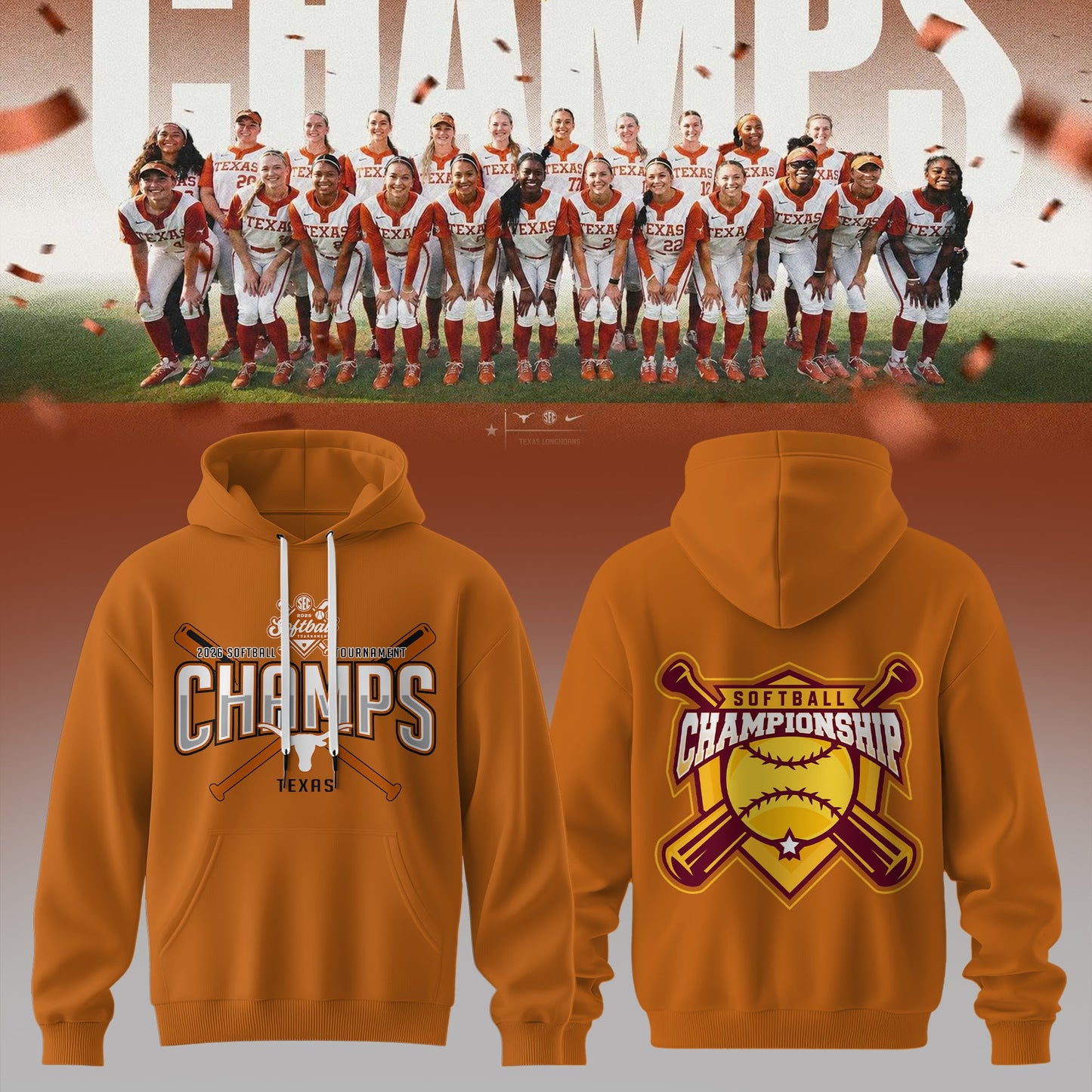 2026 SEC Softball Tournament Champions Hoodie | PC68