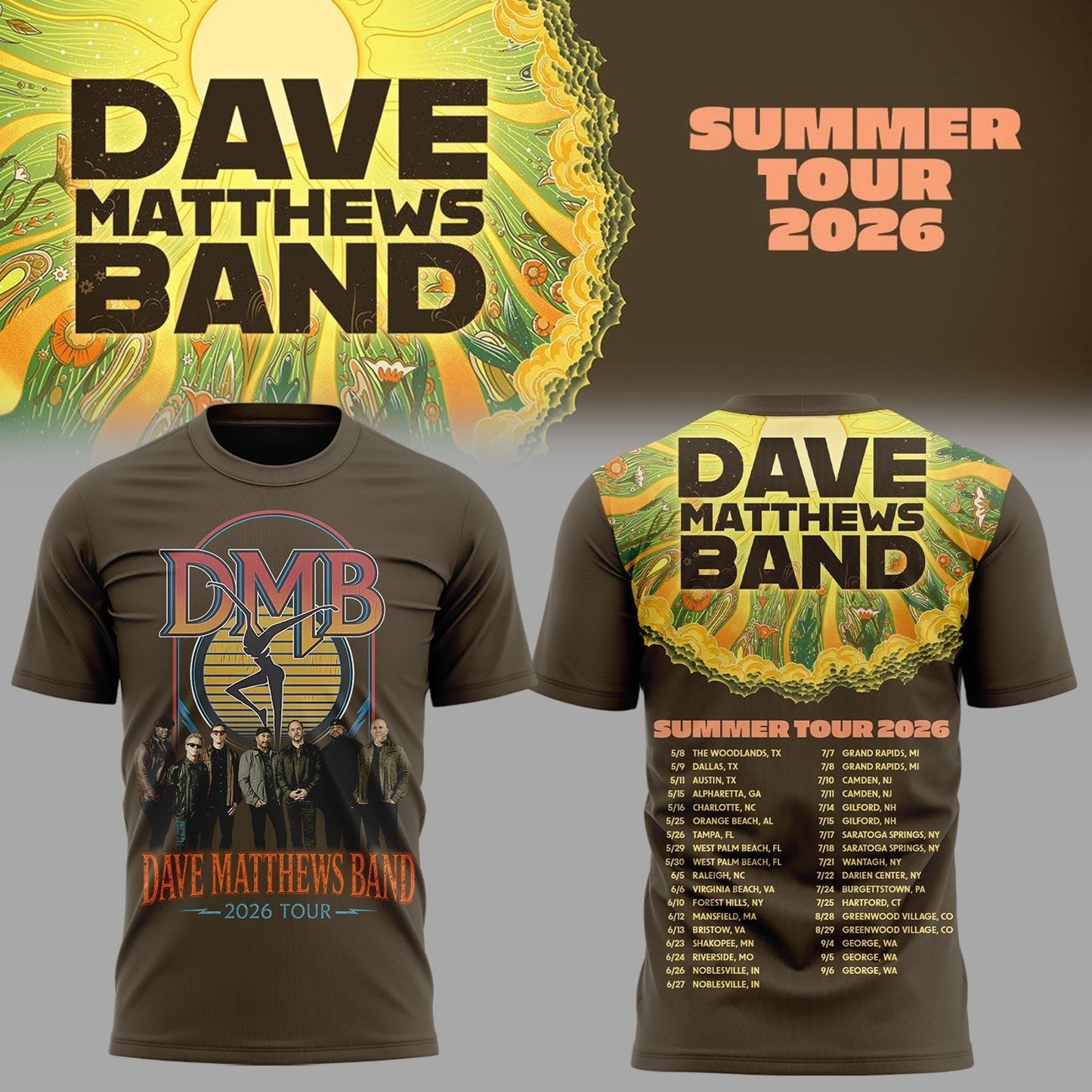 Limited Edition DMB 2026 Tour Shirt | ZZ49