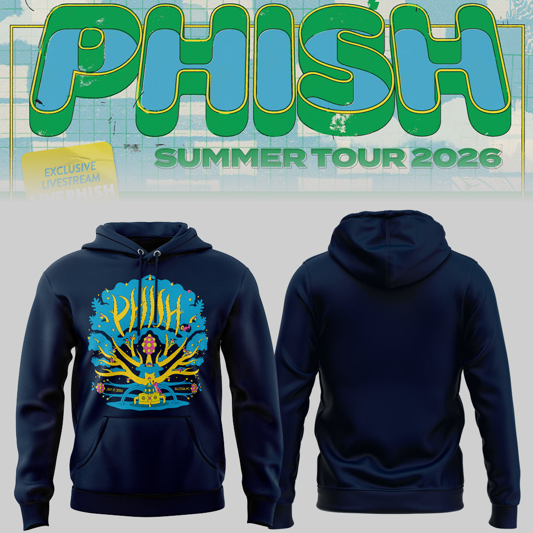 Limited Edition Phish Summer Tour 2026 Raleigh NC Vintage Hoodie | SD79