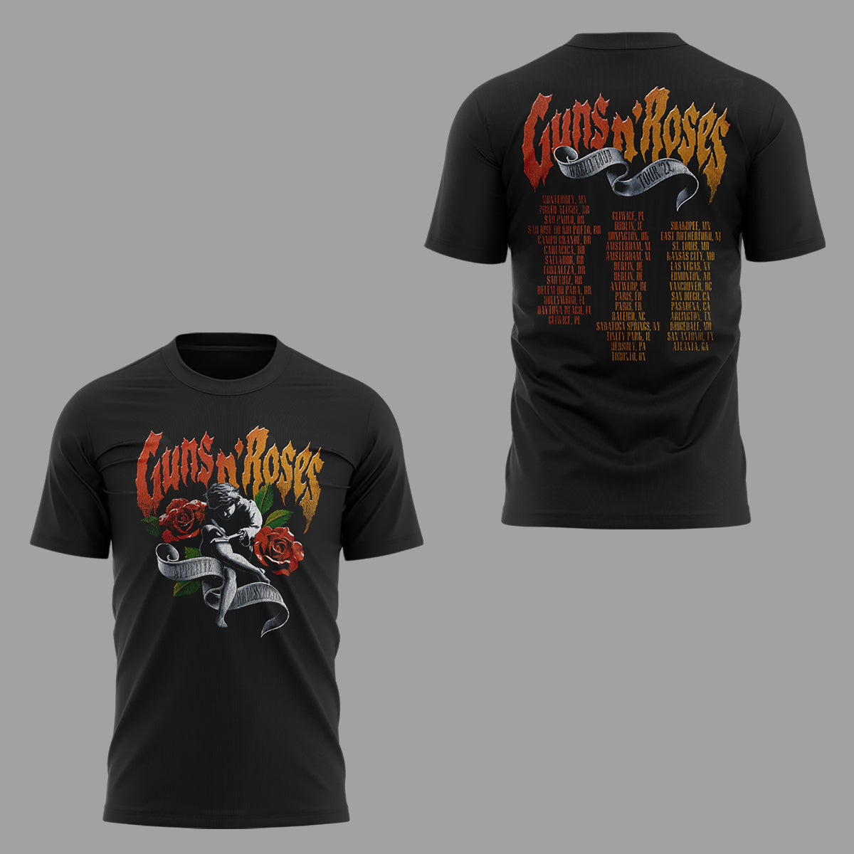 Limited Edition Guns N' Roses Tour 2026 TShirt | HD37