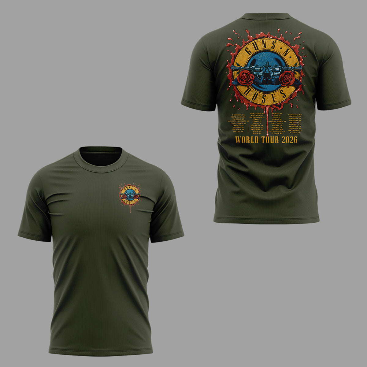 Limited Edition Guns N' Roses Tour 2026 TShirt | QH13