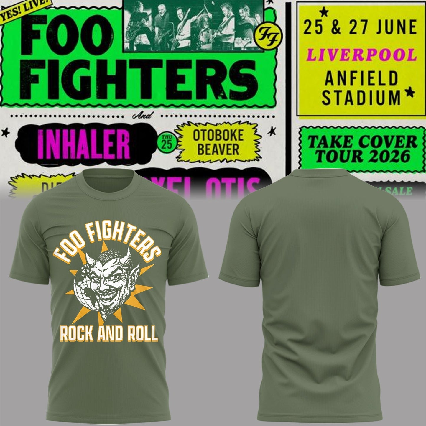 Foo Fighters - Limited Edition Take Cover Tour 2026 Shirt
