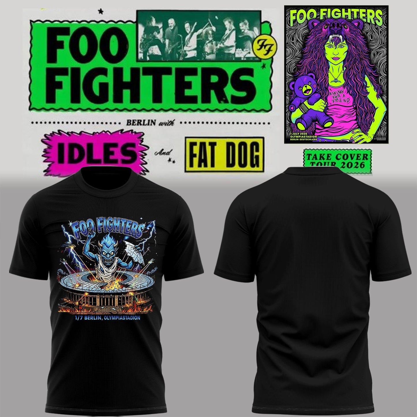 Foo Fighters "Take Cover Tour 2026" TShirt | PC34