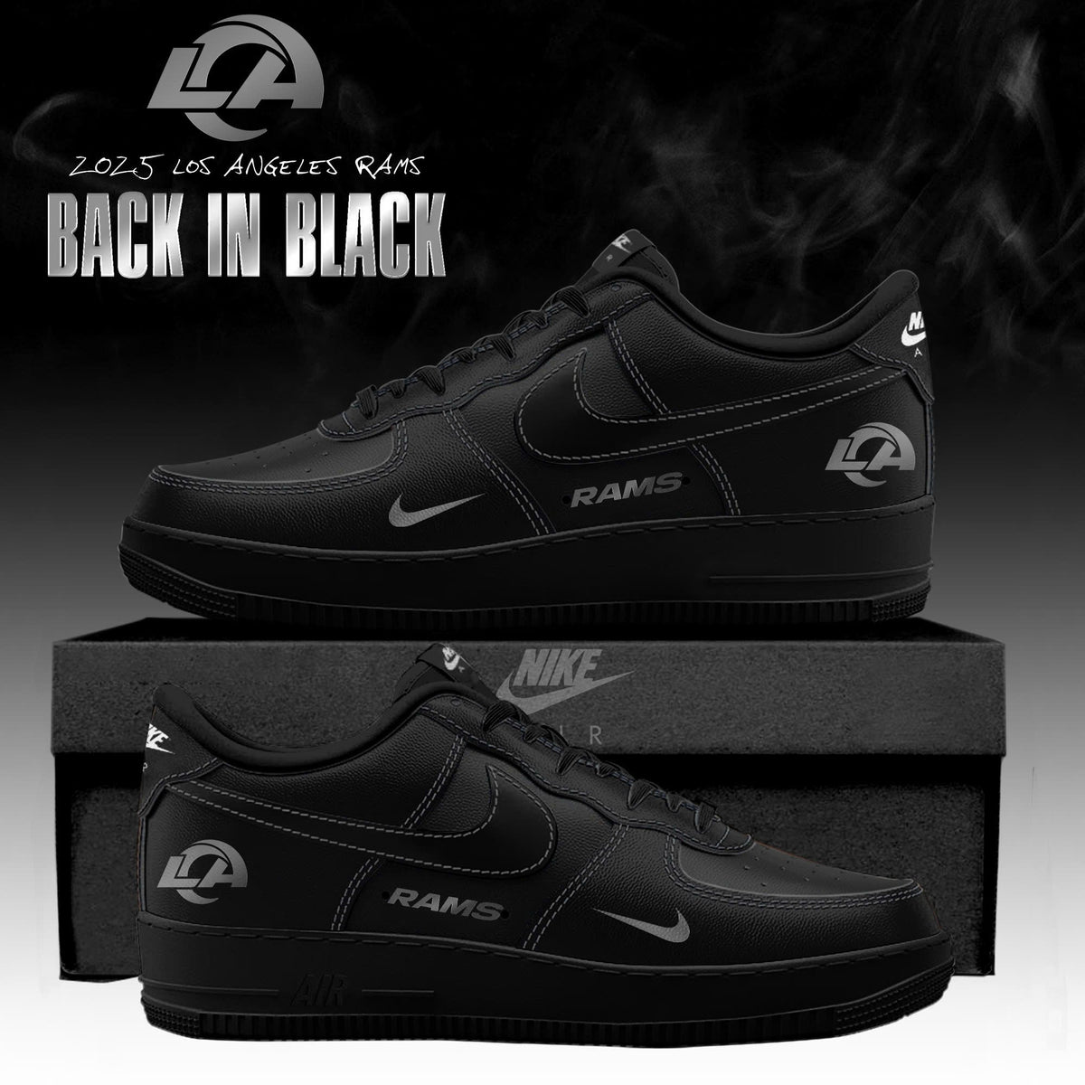 Los Angeles Rams ‘Back in Black’ Special Edition AF1 Sneakers