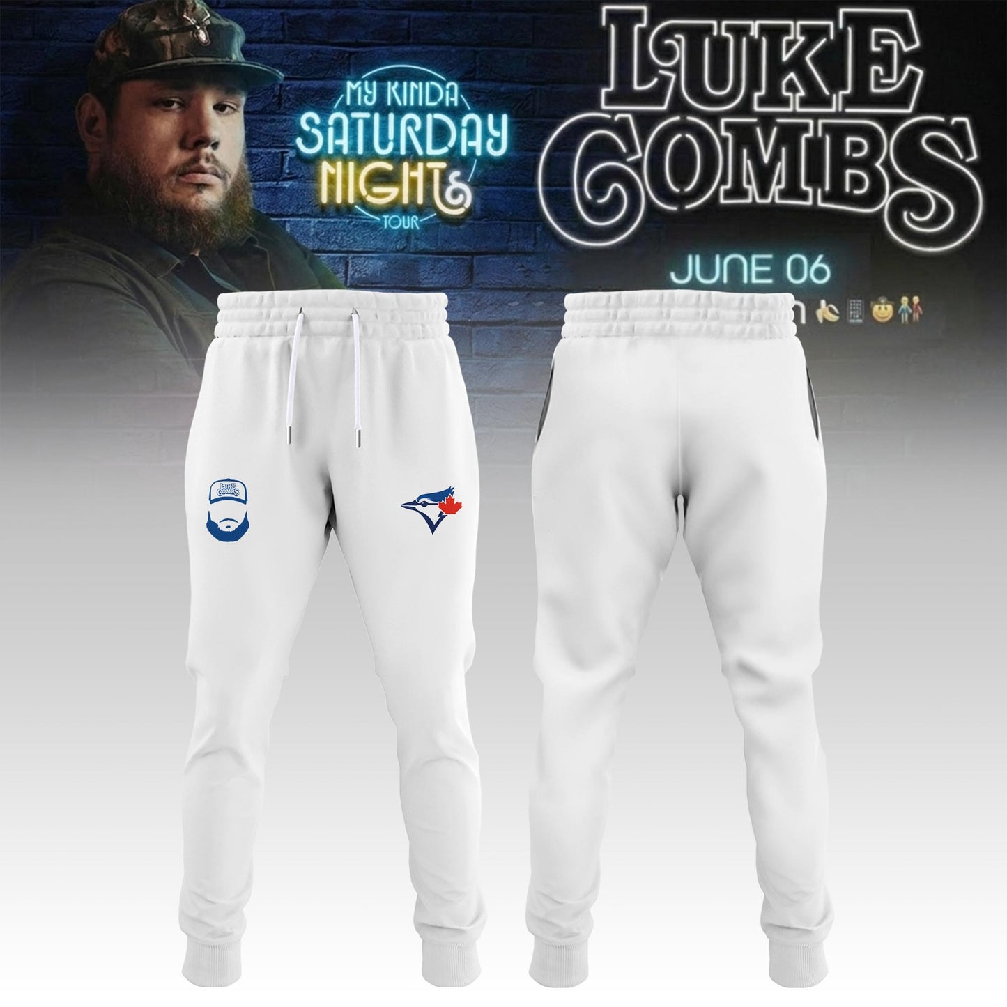 Toronto Blue Jays x Luke Combs My Kinda Saturday Night Tour 2026 Limited Edition Hoodie | AV15