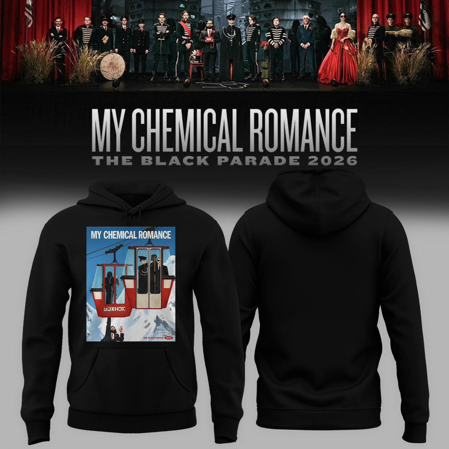 Limited Edition MCR Long Live The Black Parade Tour US 2026 At Denver Hoodie | KK37