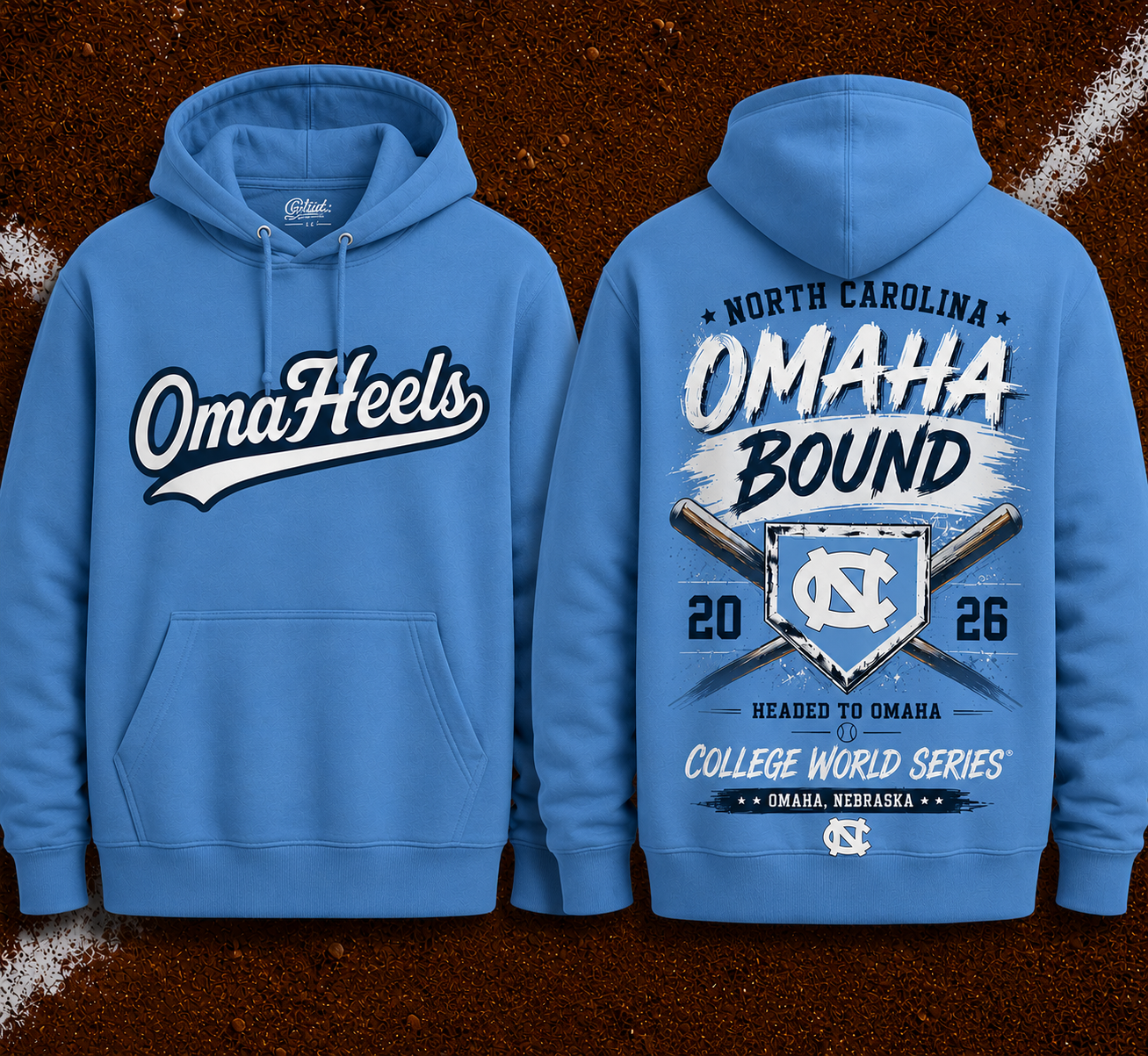 OmaHeels - Headed to Omaha - 2026 NCAA Baseball Men's College World Series Hoodie | CW39
