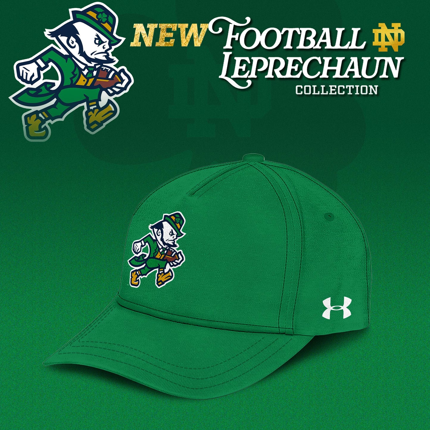 Notre Dame Fighting Irish Football Leprechaun Limited Editions Hoodie - Green