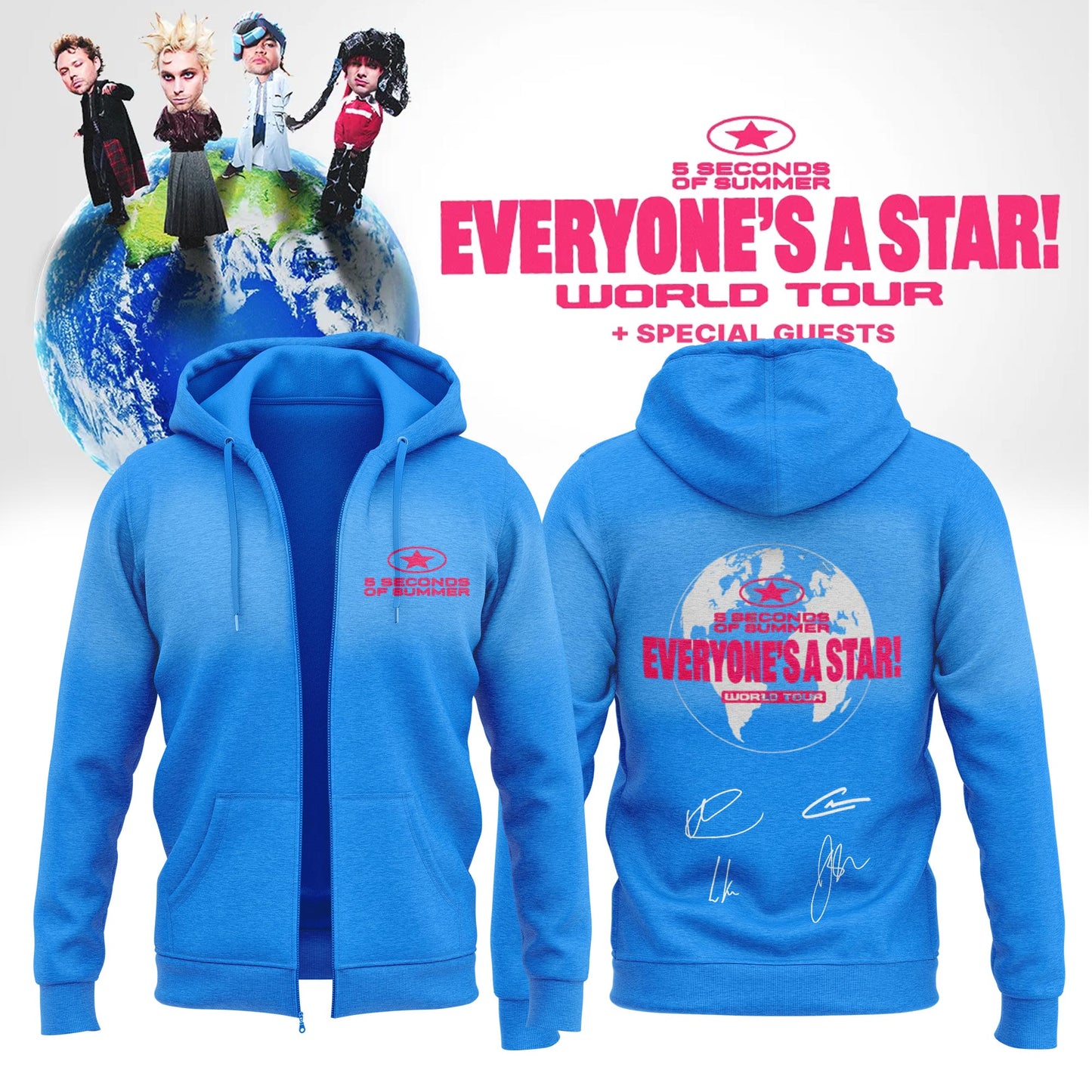 5SOS EVERYONE'S A STAR! World Tour Ziphoodie | UV90
