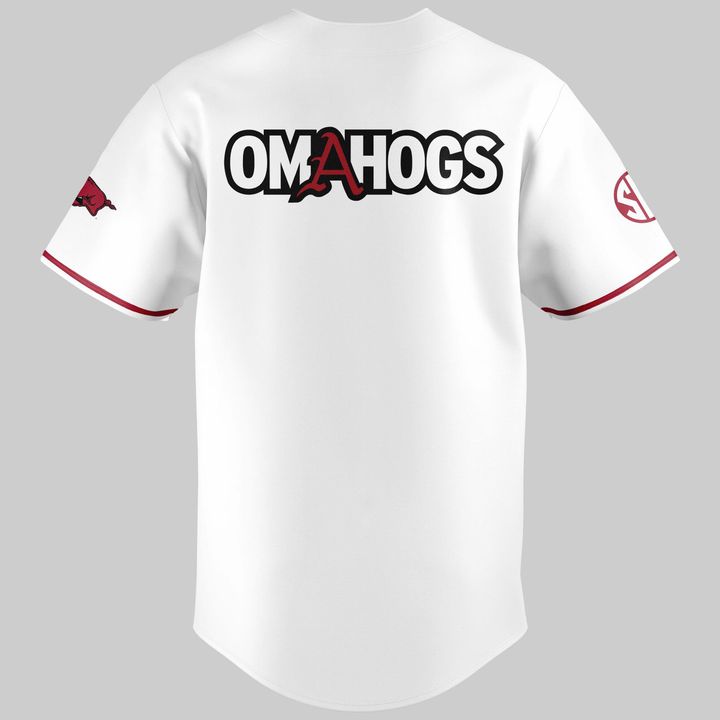 Special New Omahogs AR Baseball White Jersey | BW77
