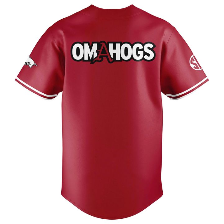 Special New Omahogs AR Baseball Red Jersey | DU85