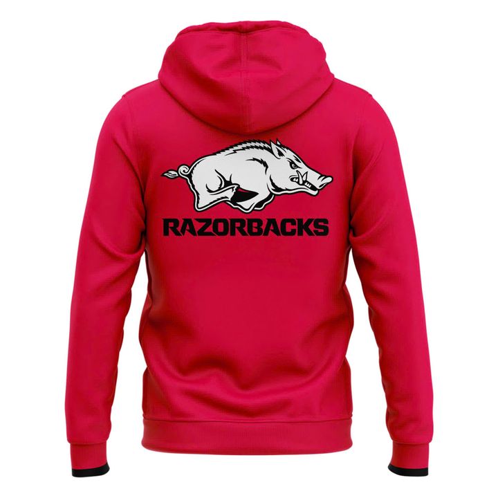 2025 Arkansas Razorbacks Uniform Red Zip Hoodie | AQ87