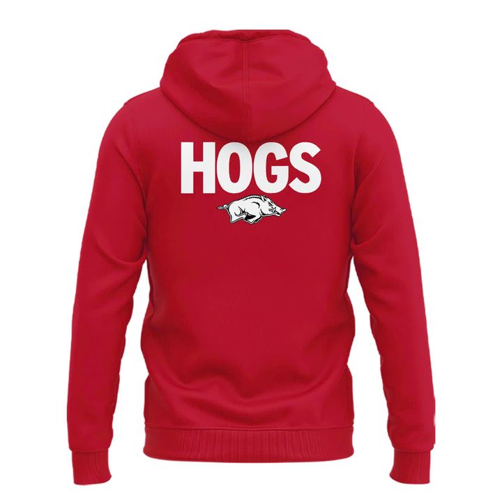 2025 Coach Ryan Silverfield Arkansas Razorbacks Zip Hoodie | YM34