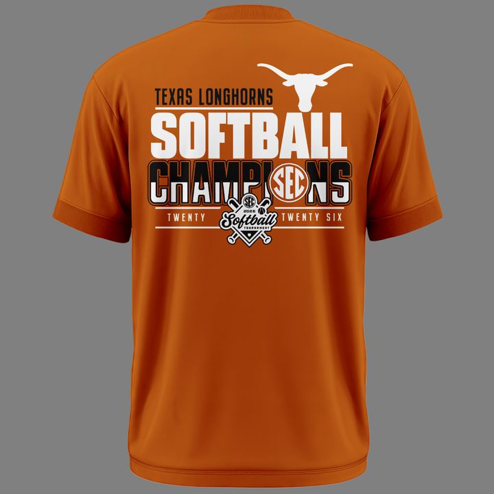 Special New Edition Texas Softball SEC Champions Orange Tshirt 2026 | BM43
