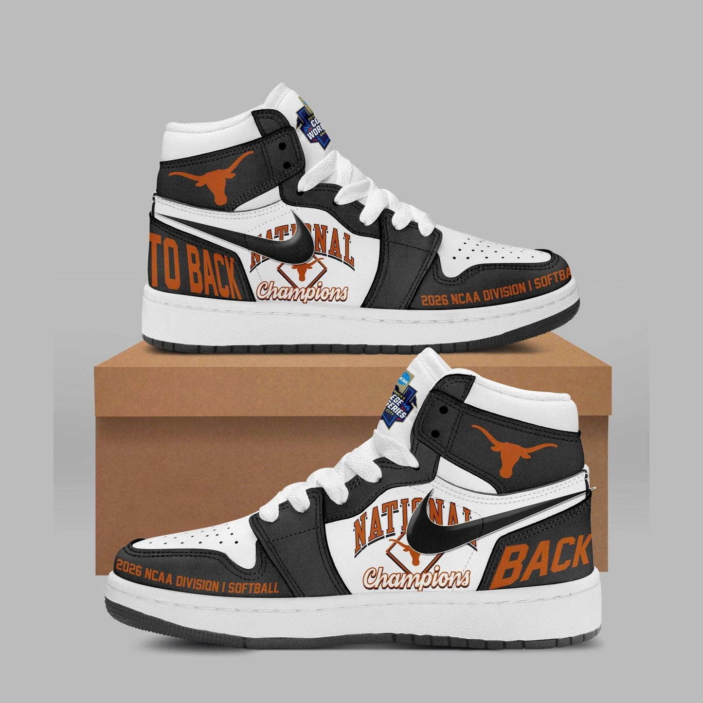 Texas Longhorns 2026 NCAA Softball National Champions Sneakers
