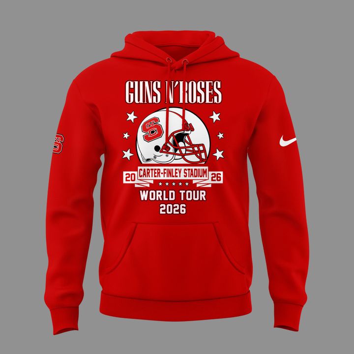 Exclusive 2026 Guns N' Roses x NC State Football - World Tour 2026 Hoodie | DG85