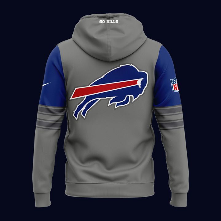 Gray Blue Buffalo Bills City Game Hoodie | OK61