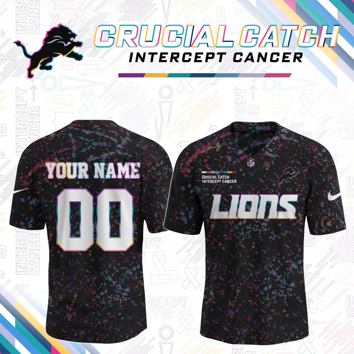 Men's Black Detroit Lions 2026 Crucial Catch Limited Football Jersey