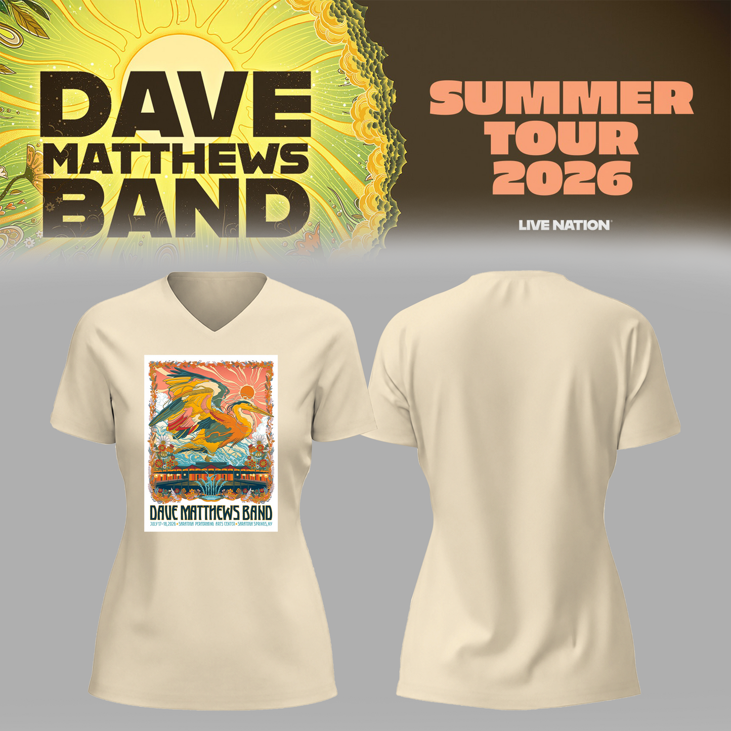 Limited Edition Summer Tour 2026 At Saratoga Springs,NY Shirt | CF48