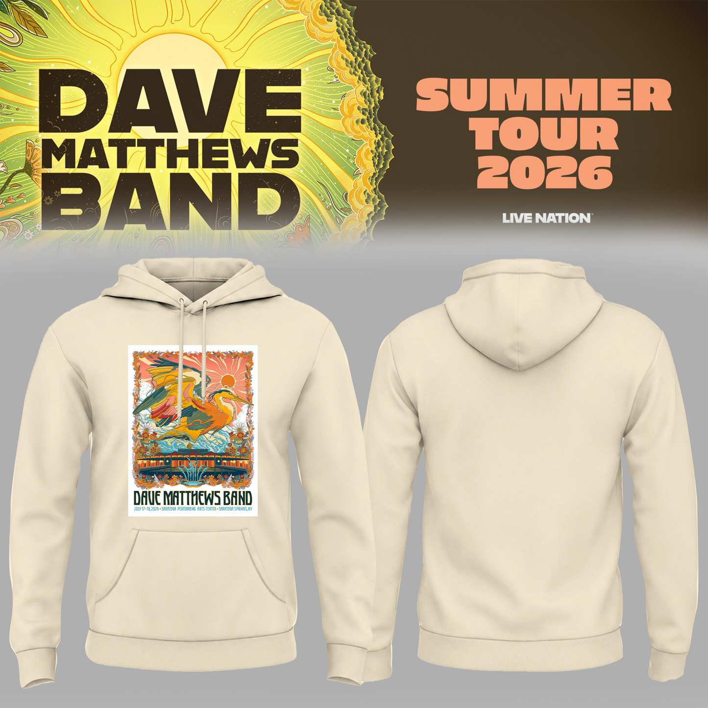 Limited Edition Summer Tour 2026 At Saratoga Springs,NY Hoodie | RF20
