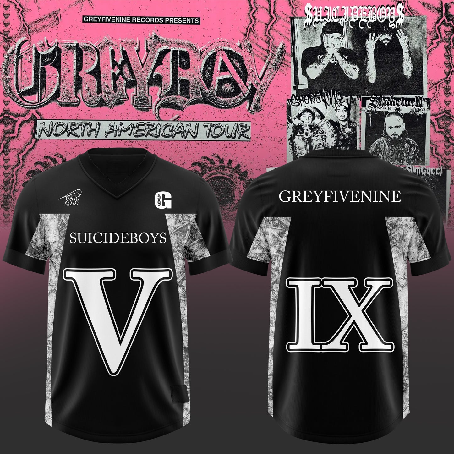 SuicideBoyS: Grey Day Tour 2026 Merch Exclusive Football Jersey | BN79