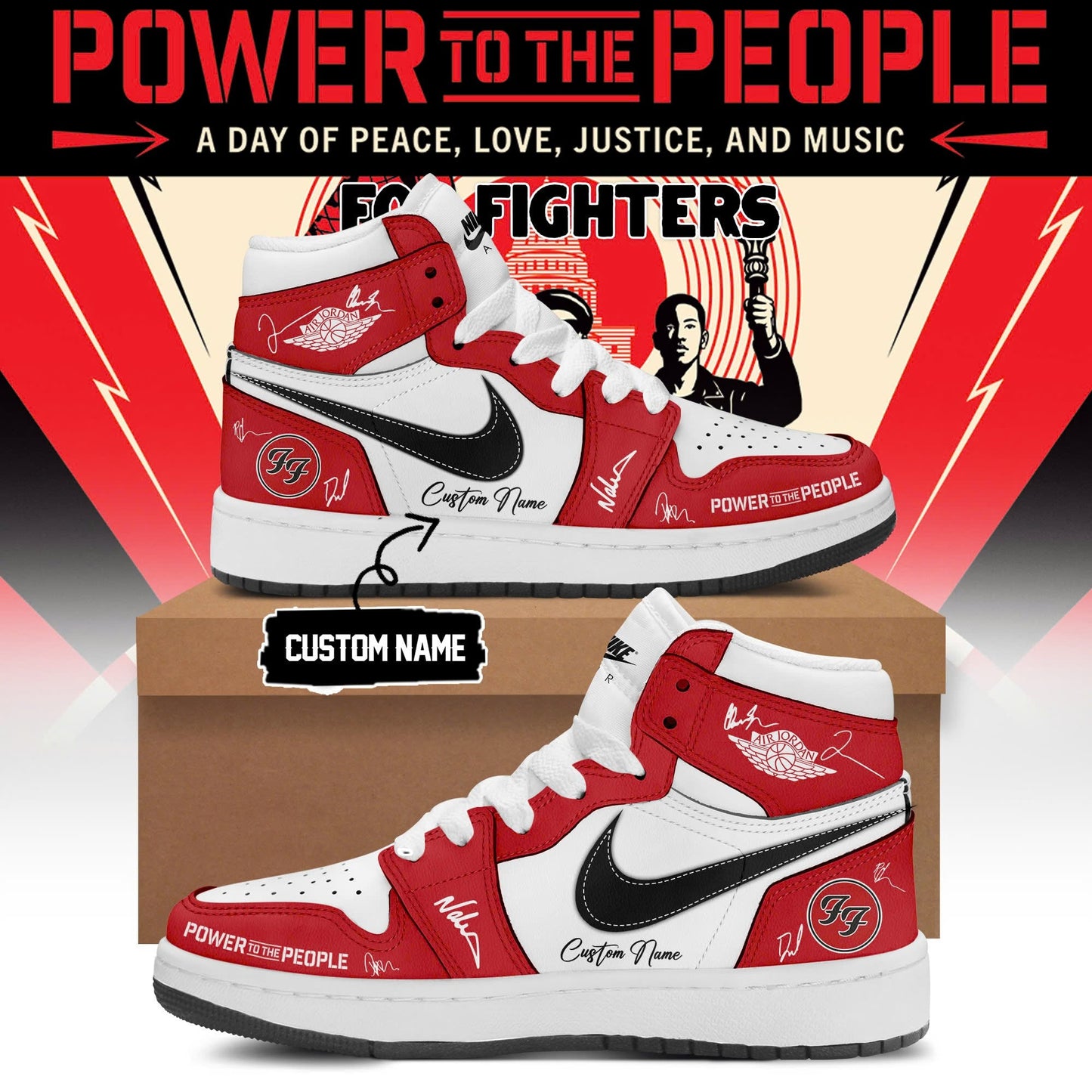 Foo Fighters -"Power to the people"- JD1 Limited Edition Signature - Shoes 4