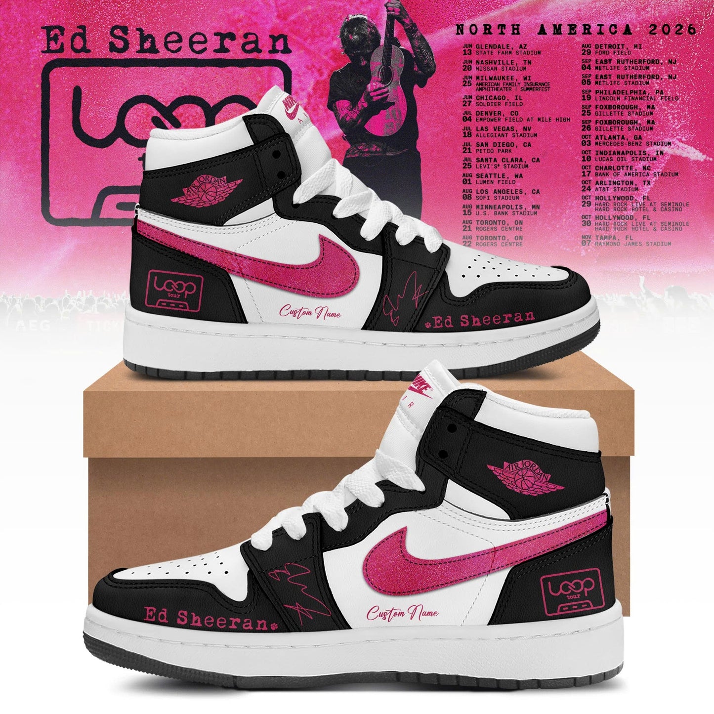 Ed Sheeran Loop Tour 2026 Limited Edition Shoes | IC40