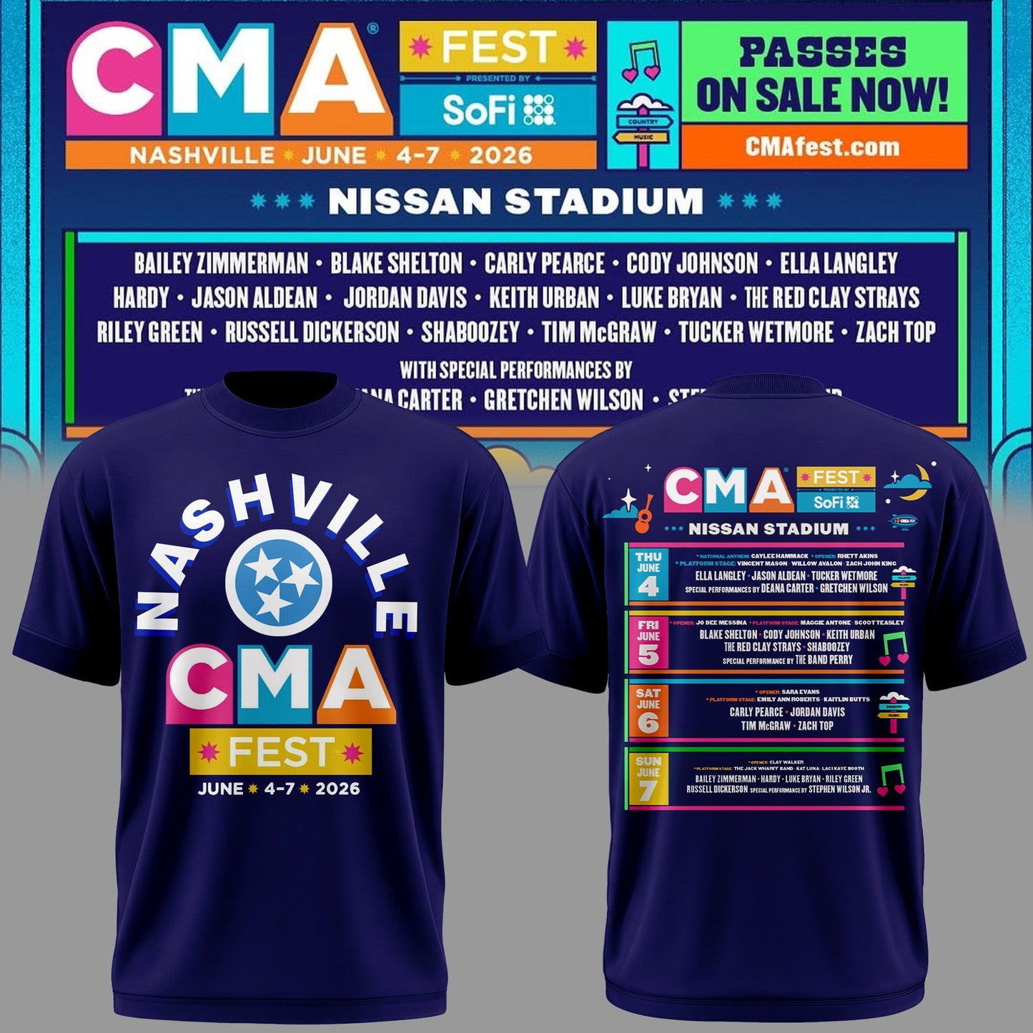 Limited Edition CMA FEST Tshirt 2026 | PP38