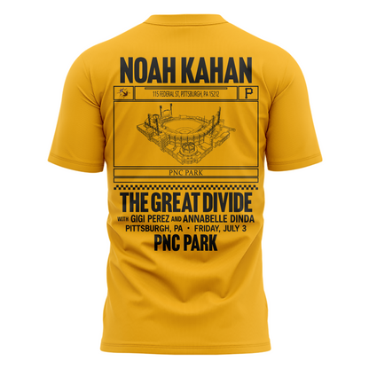 Limited Edition Pittsburgh Pirates x Noah Kahan Yellow Tshirt 2026 | HS85