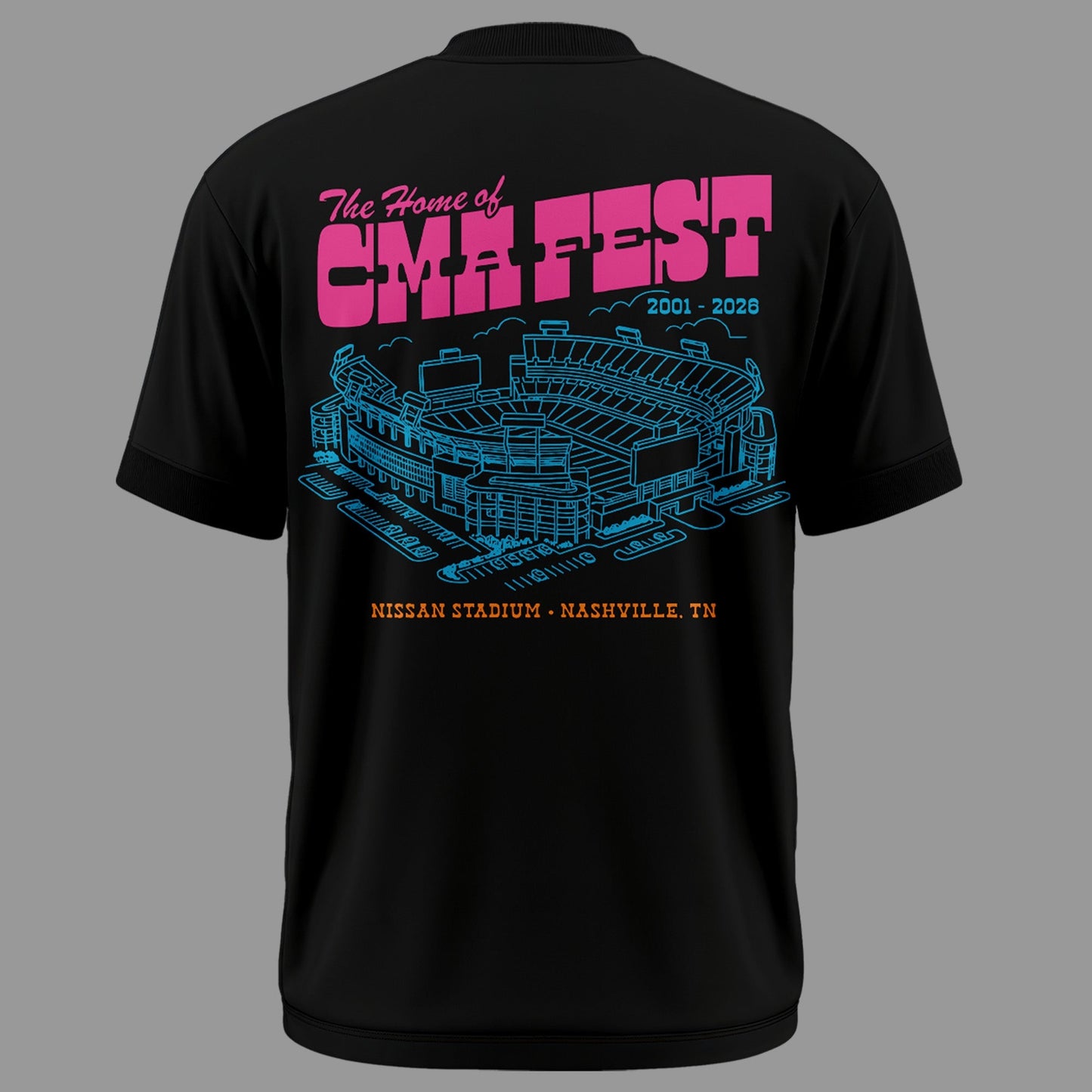 Limited Edition CMA FEST Nissan Stadium Black Tshirt 2026 | FQ67