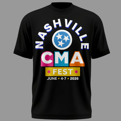 Limited Edition CMA FEST Black Tshirt 2026 | OC49