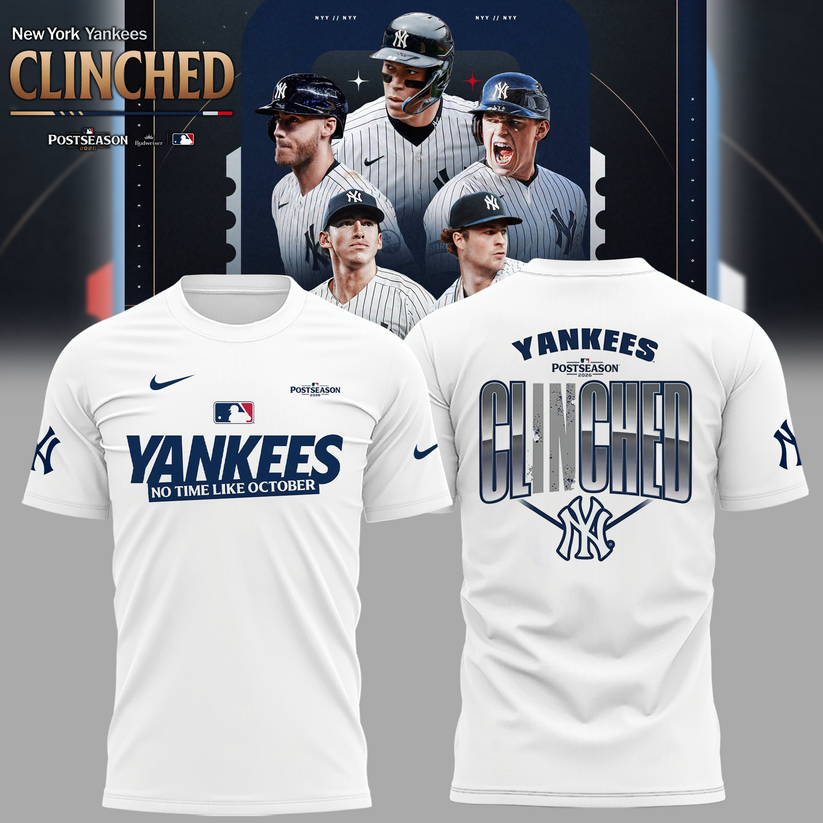 Limited Edition NYY Postseason 2026 Clinched T-shirt | ZZ23