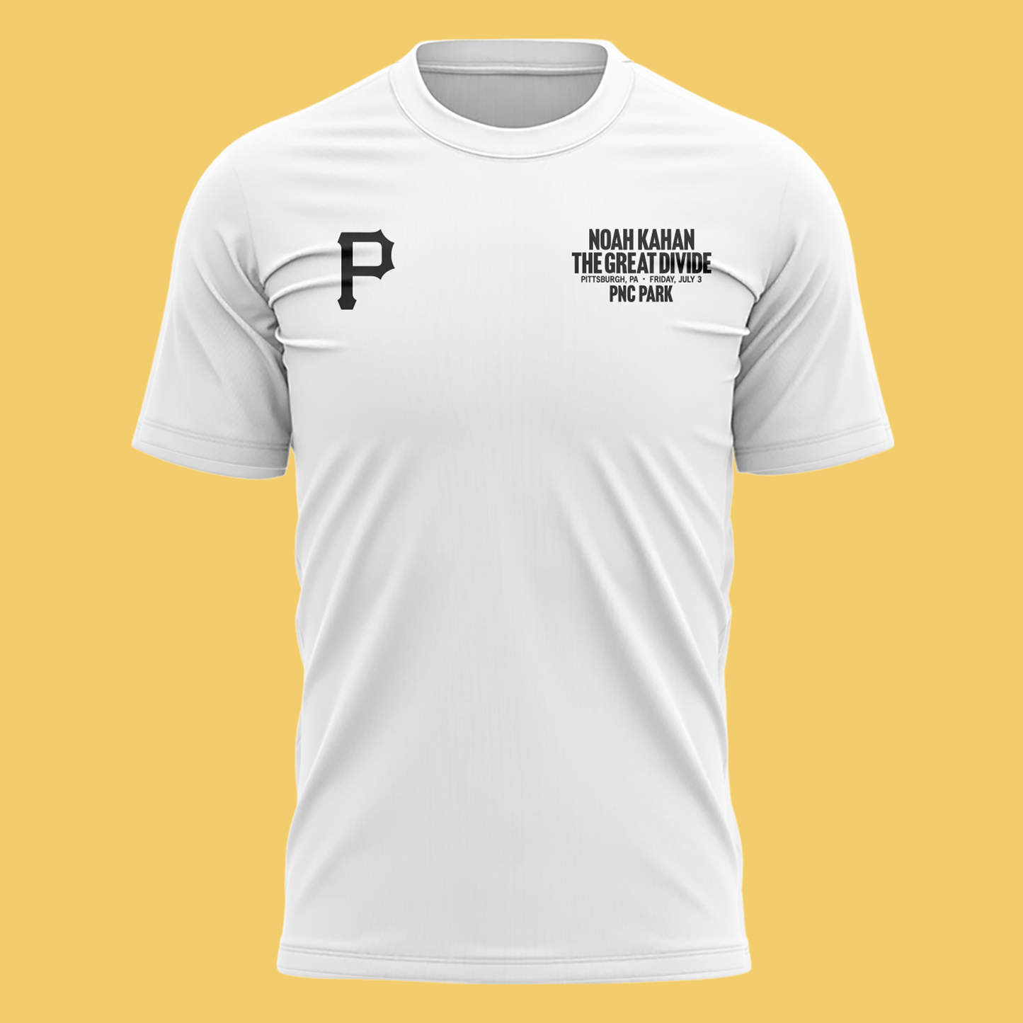 Limited Edition Pittsburgh Pirates x Noah Kahan White Tshirt 2026 | BB38