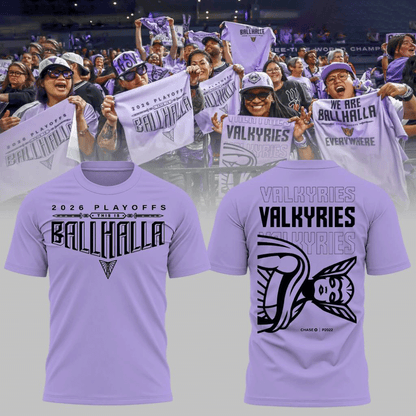 Las Vegas Valkyries Ballhalla 2026 Playoffs WNBA Basketball T-Shirt