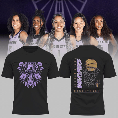 Golden State Valkyries WNBA Basketball Floral Vintage T-Shirt