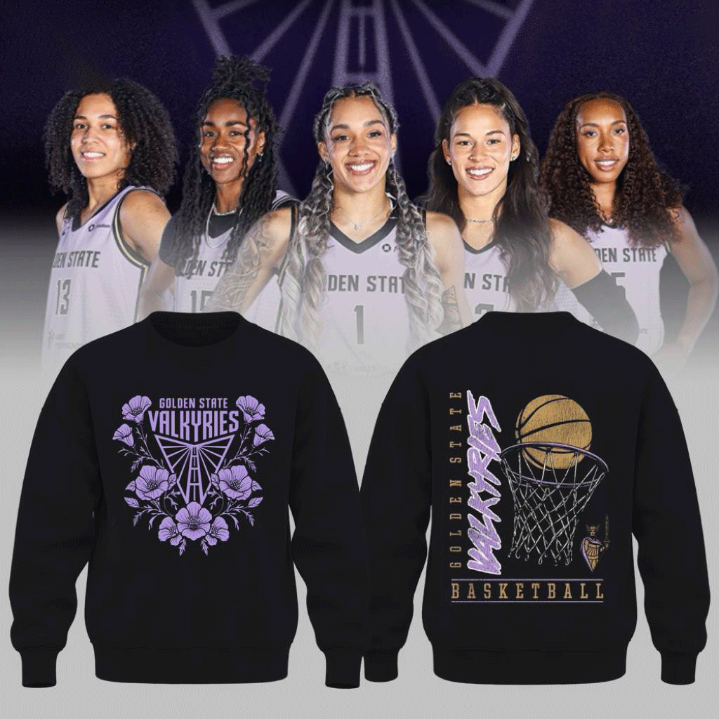 Golden State Valkyries WNBA Basketball Floral Vintage Sweatshirt