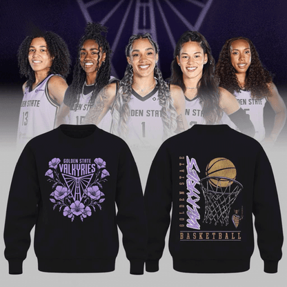 Golden State Valkyries WNBA Basketball Floral Vintage Sweatshirt