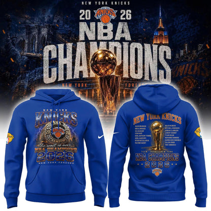 New York Knicks Basketball NBA Rings Champions Hoodie | OU62