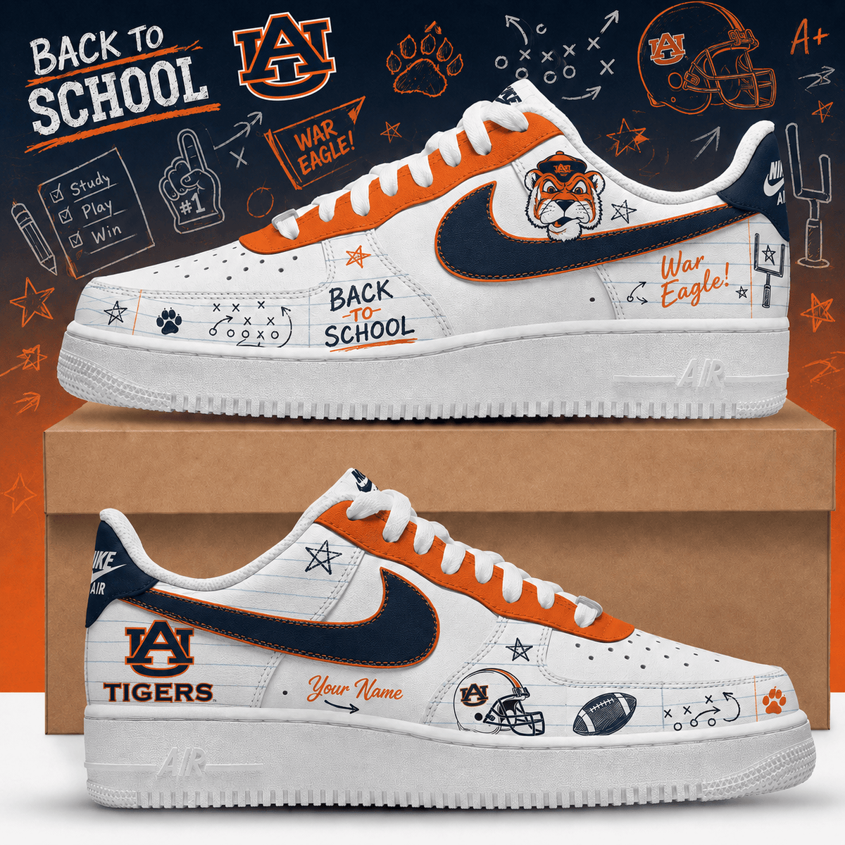 Auburn Tigers | Premium NCAA Back To School Af1