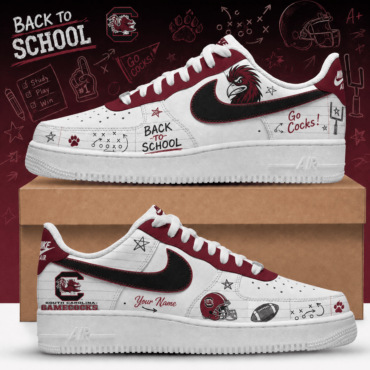 South Carolina Gamecocks | Premium NCAA Back To School Af1