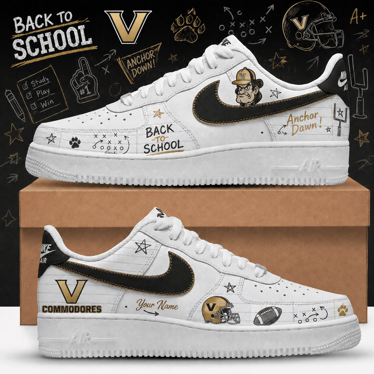 Vanderbilt Commodores | Premium NCAA Back To School Af1